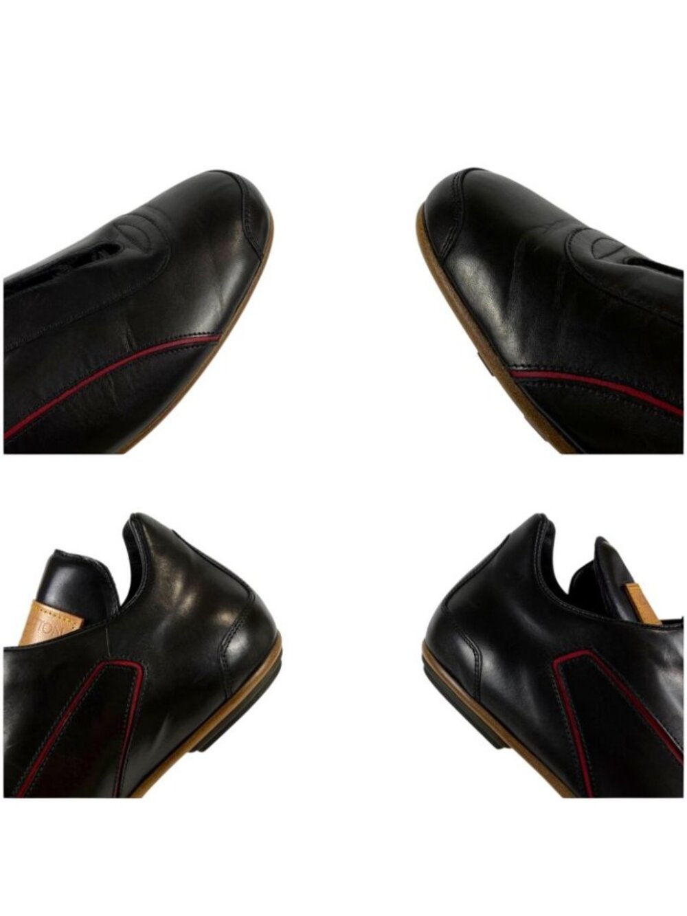 ★SOLD★ Louis Vuitton Leather Sneakers Black Football Soccer Shoes 5 - Picture 7 of 15